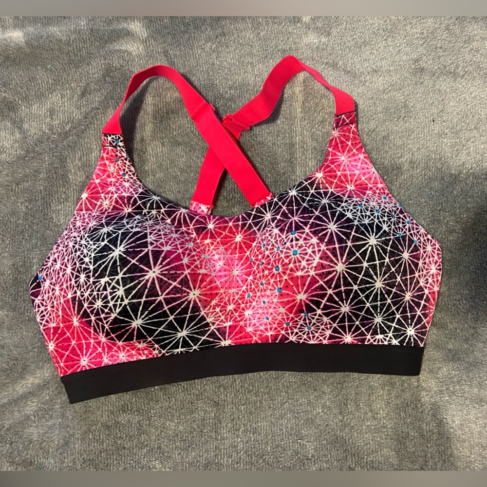 Victoria's Secret Pink and Black Geometric Bra